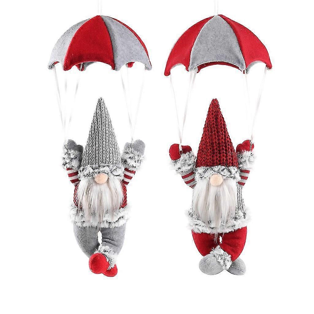 Scene Decorations Christmas Faceless Skydiving Old Man Parachute Christmas Window Hanging Decoration Gifts