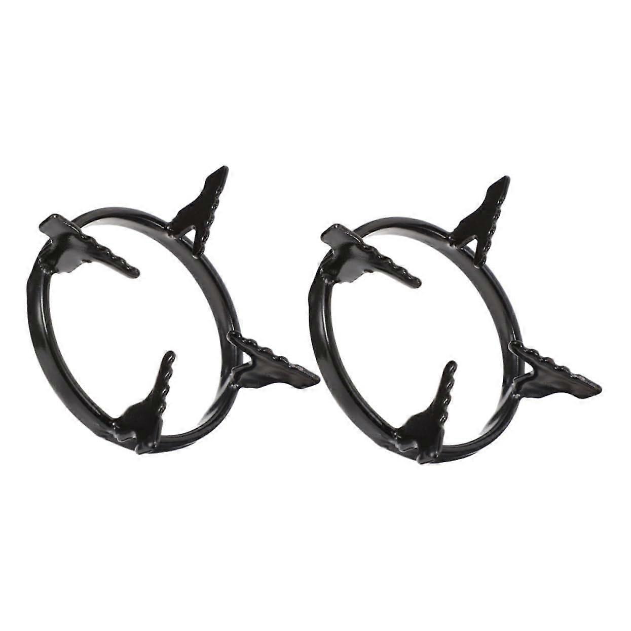 Cast Iron Wok Ring 2Pack Portable For Gas Stove AntiSlip Burner Support Enhanced Gas Hob Stand