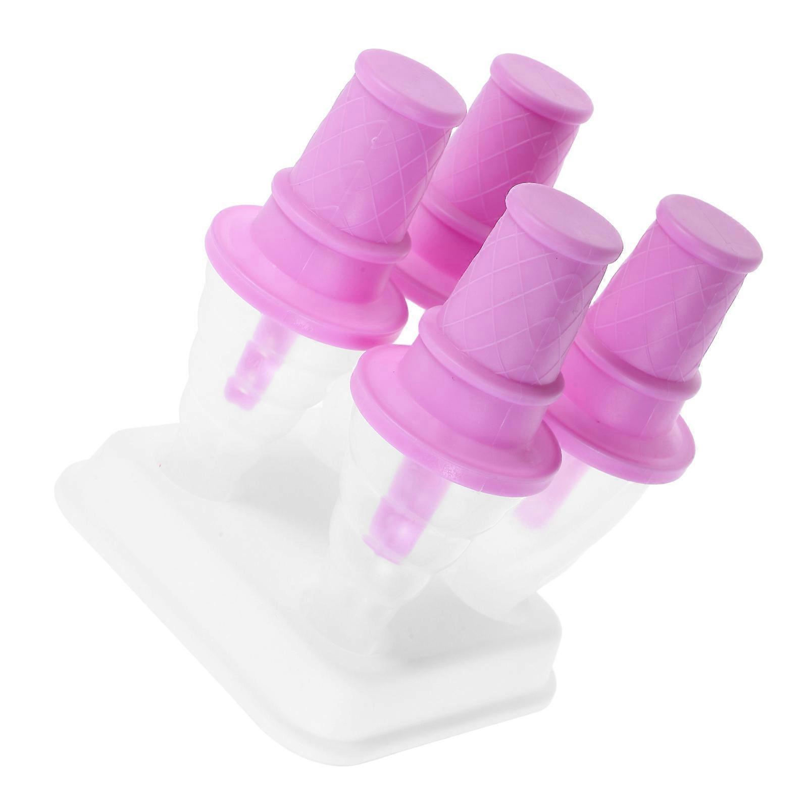 Ice Cream Molds 1 Set Cone Shaped Molds For Kids Home Use Violet Color DIY Ice Cream Maker