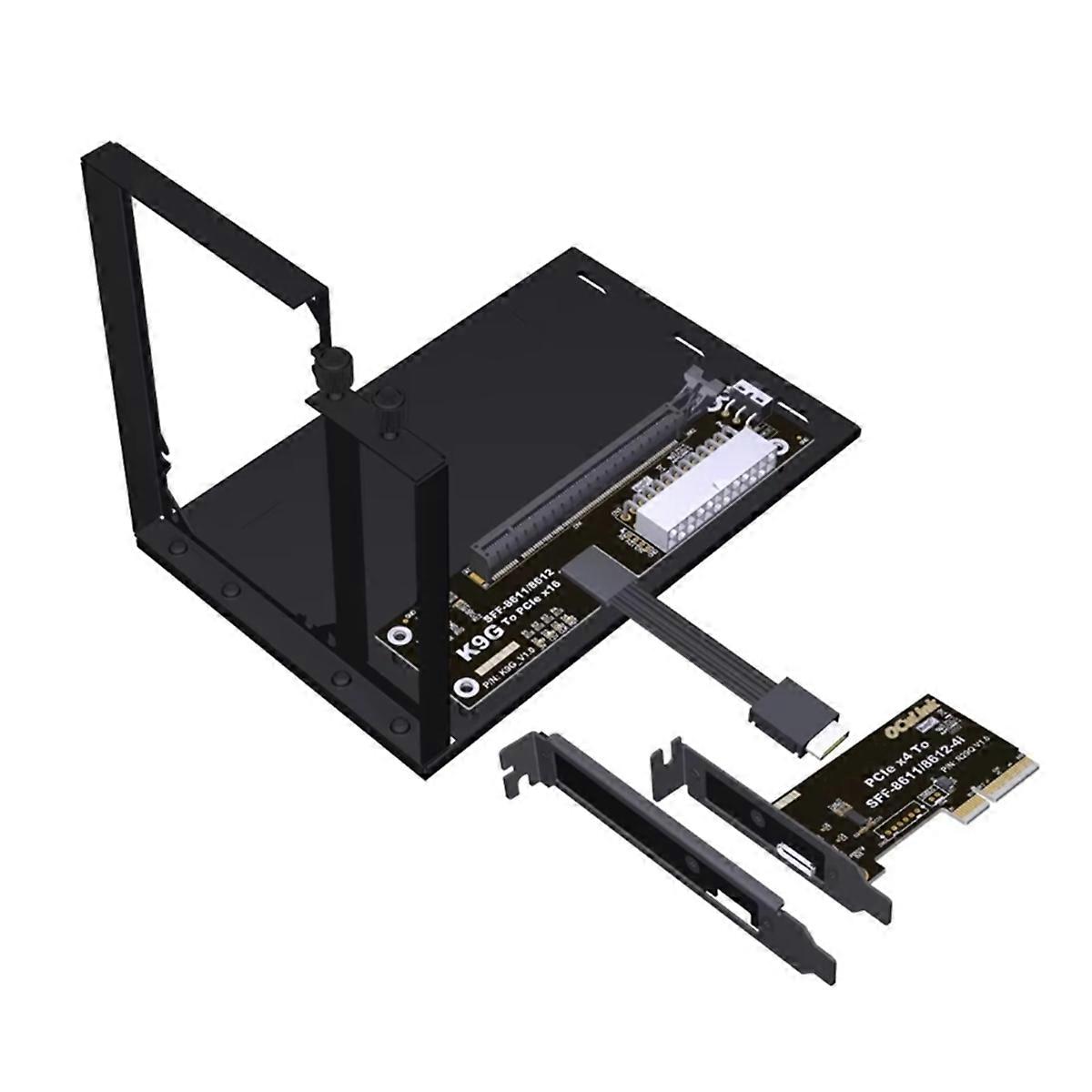 PCIE 5.0 X4 to PCIe X16 Graphics Card Dock with Bracket A