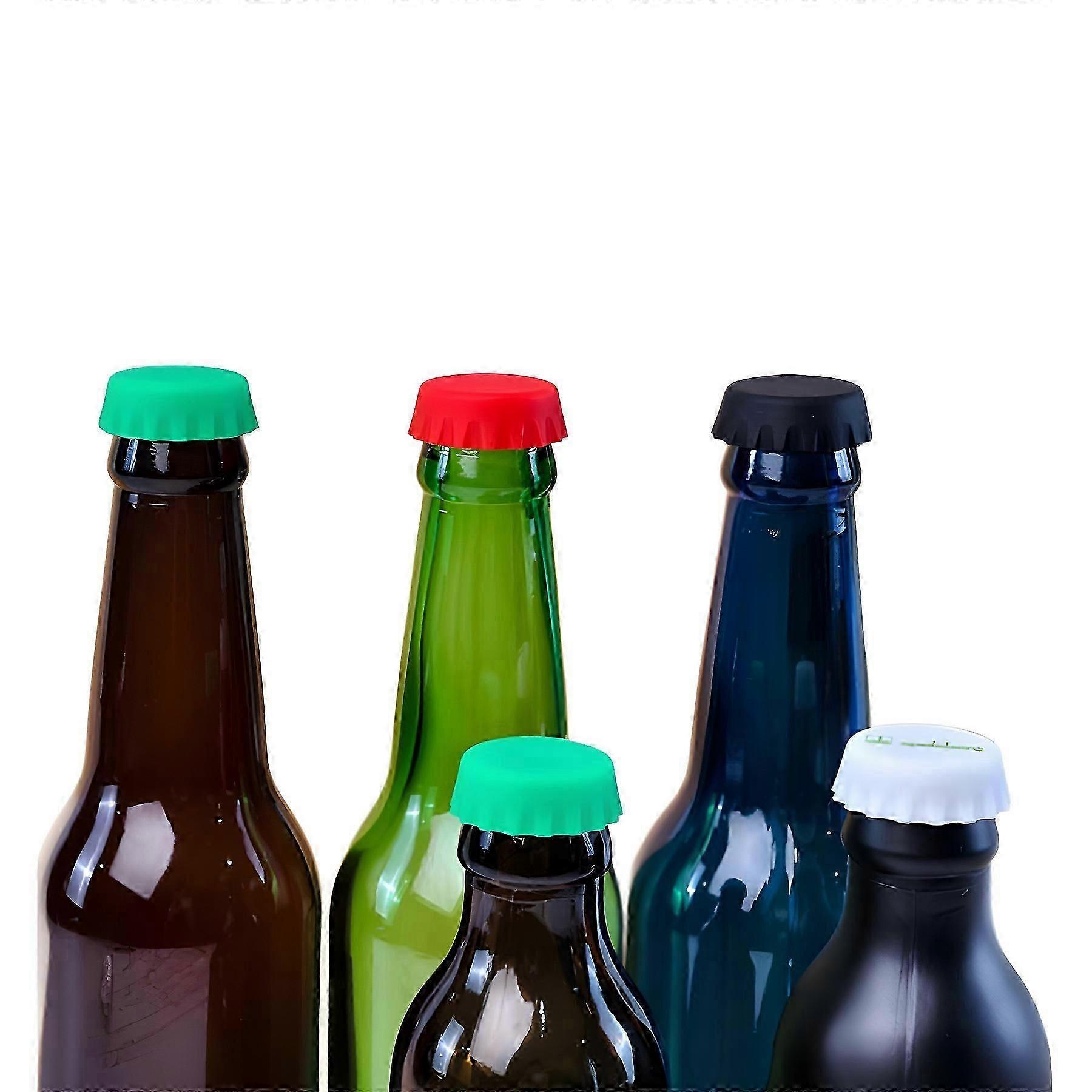 108 Piece Silicone Rubber Bottle Caps - 6 Color Set of Reusable Beer Bottle Caps for Home Brewing, Wine, Soda, and Soft Drink Bottles