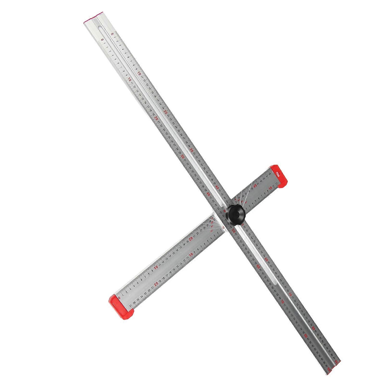 Règle équerre en T 48 pouces en alliage d'aluminium pour le travail du bois, le traçage, la mise en page, la mesure et le positionnement, 120 cm