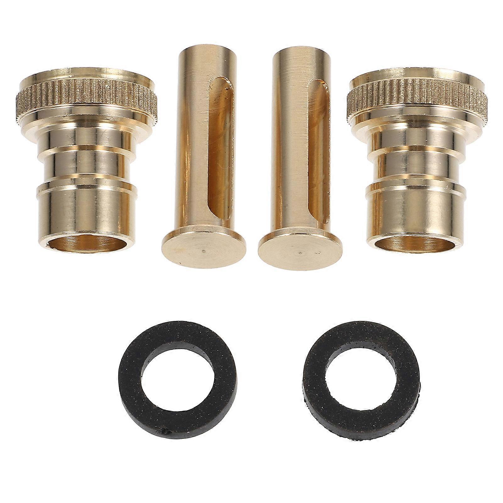 2Pcs Copper Faucet Adapter for Washing Machine Hose with Automatic Stop Valve