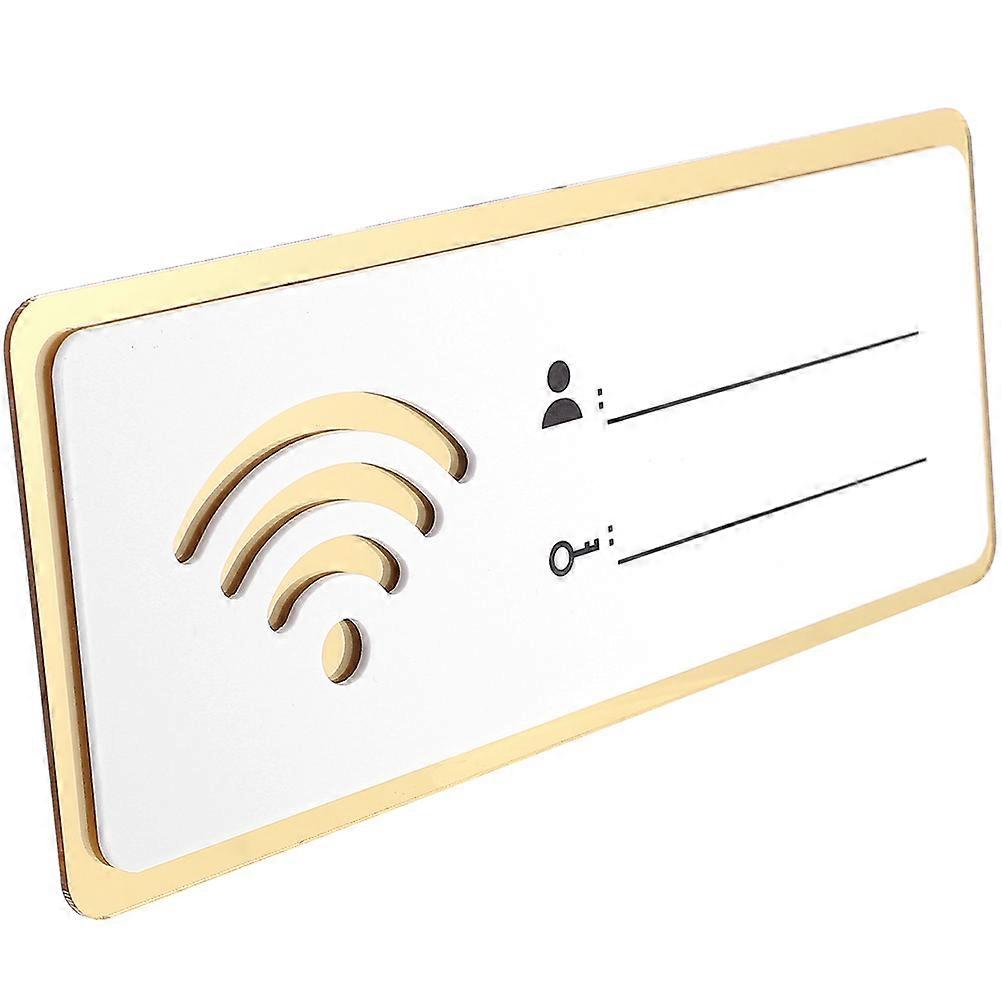 Acrylic WiFi Sign WiFi Password Sign for Equipment 2Pcs
