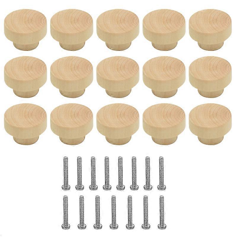 15Pcs Wooden Drawer Knobs, Furniture Knobs