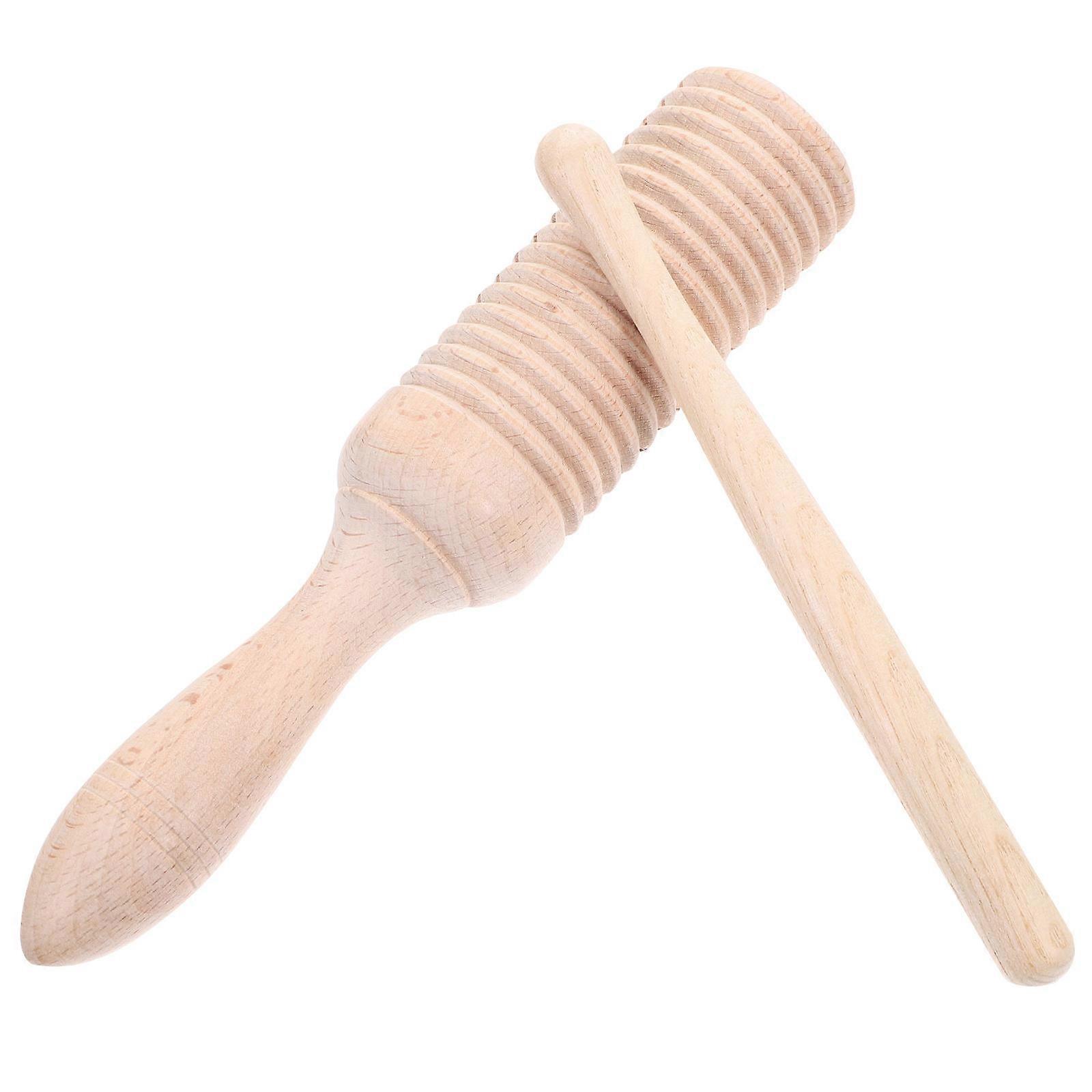 Kids Musical Instruments Wood Guiro Toy for Percussion Play 6Pcs