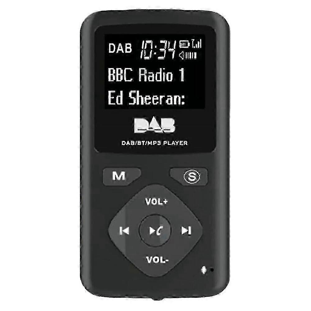 DAB/FM Bluetooth Radio with Earphone - Portable MP3 Player 4.0