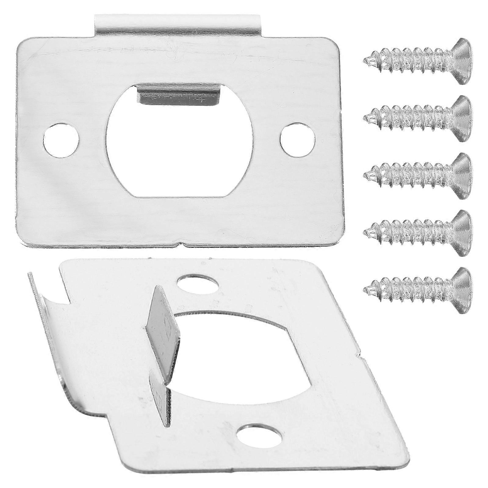 Door Reinforcement Kit With Deadbolt Strike Plate 8 Pcs Rectangular Shape Ideal For Security Users And Homeowners