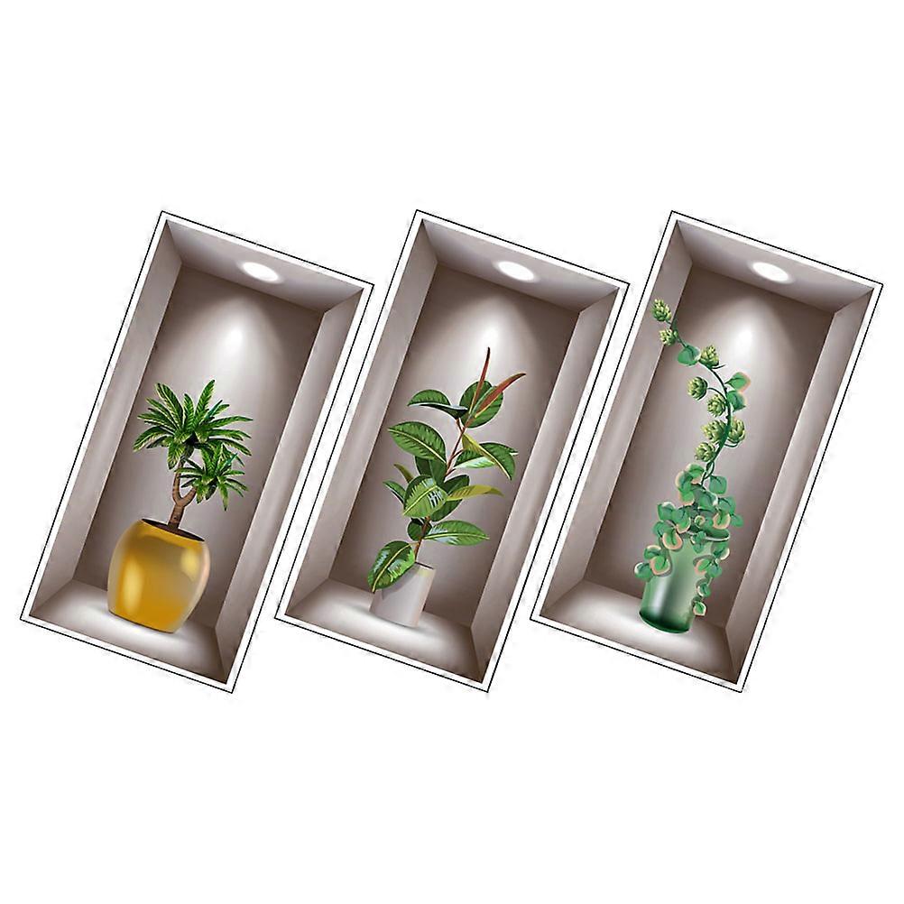 DIY 3D Plants Wall Decal For Study Room And Kitchen Designed For Home Decor Enthusiasts With Removable Features In Assorted Sets