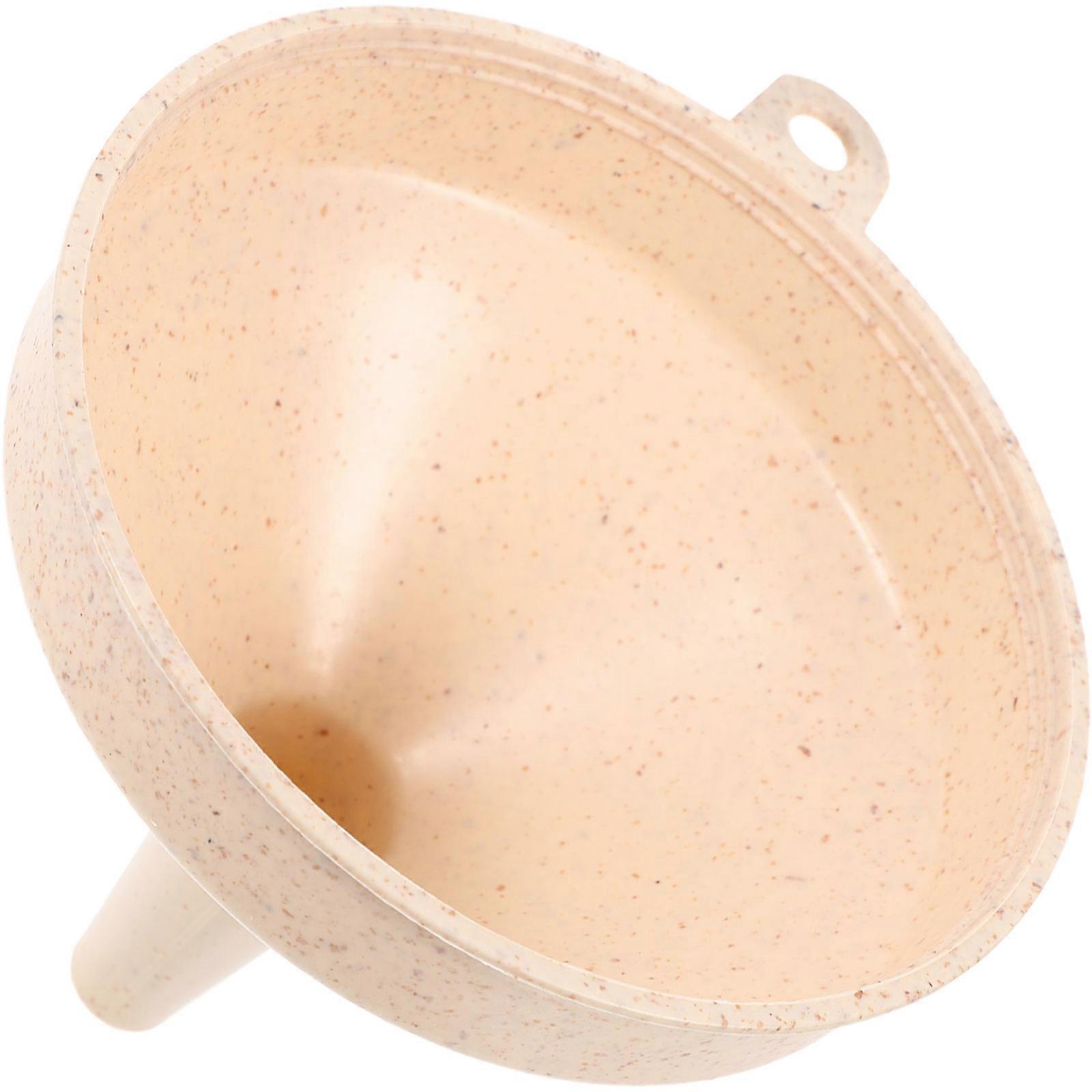 Round Mouth Kitchen Funnel Tool Size S Ideal For Family Users In Nordic Style Designed For Liquid Transferring And Oil Pouring In Beige 1Pcs