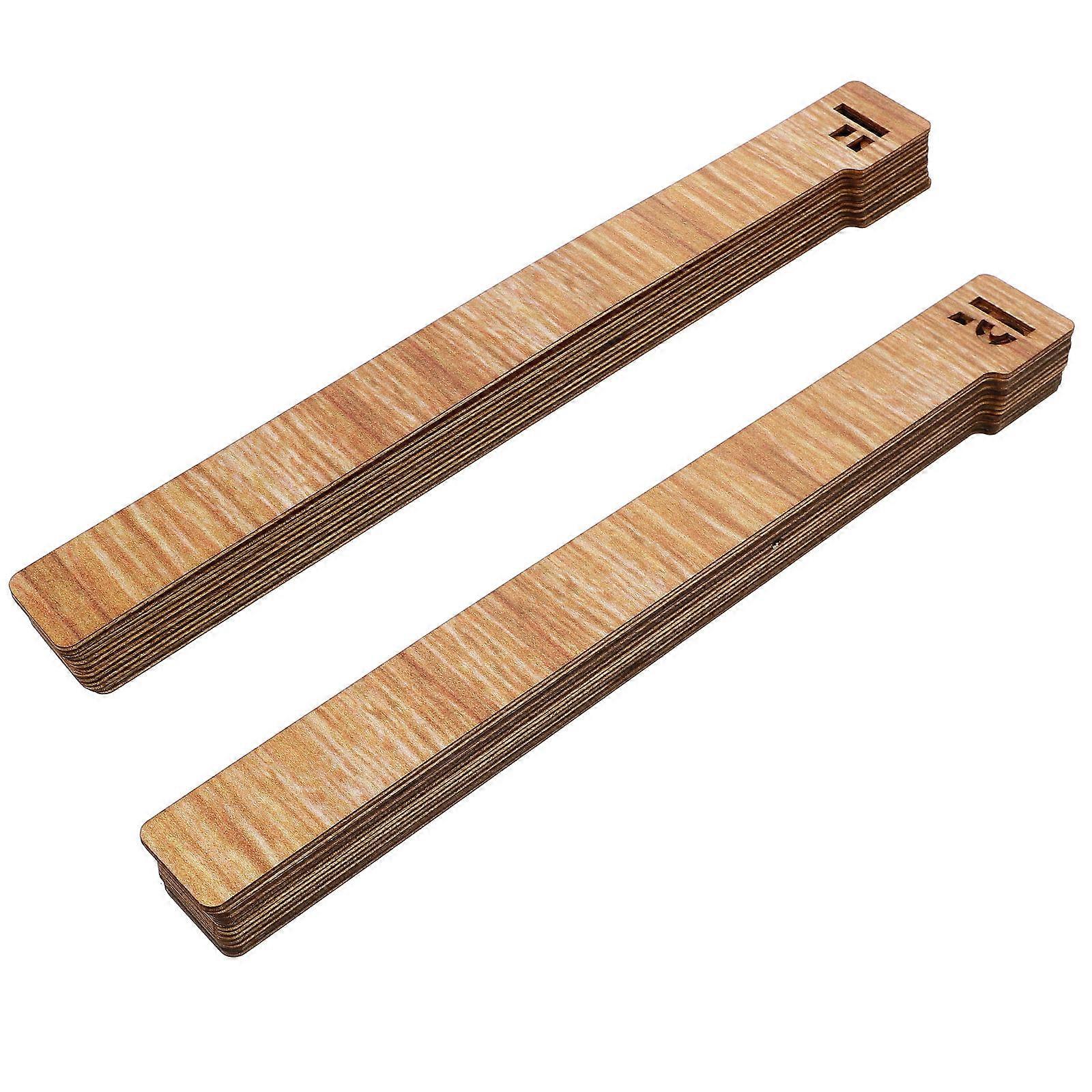 Alphabet Wood Bookmark Set For Children With Rectangular Design For Library Learning Activities 78Pcs