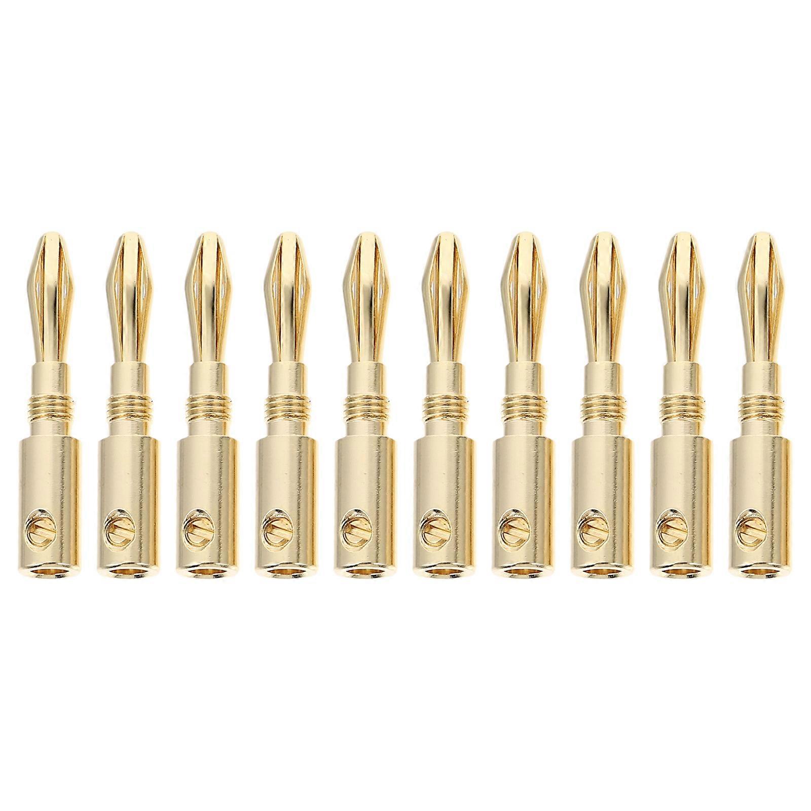 Gold Plated Banana Audio Plug for Speaker 20Pcs Insulated Speaker Connectors