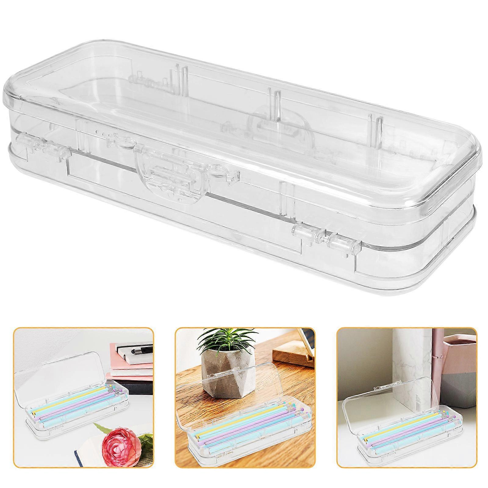 Transparent Pencil Case for Pencil Storage with 5Pcs Portable Containers