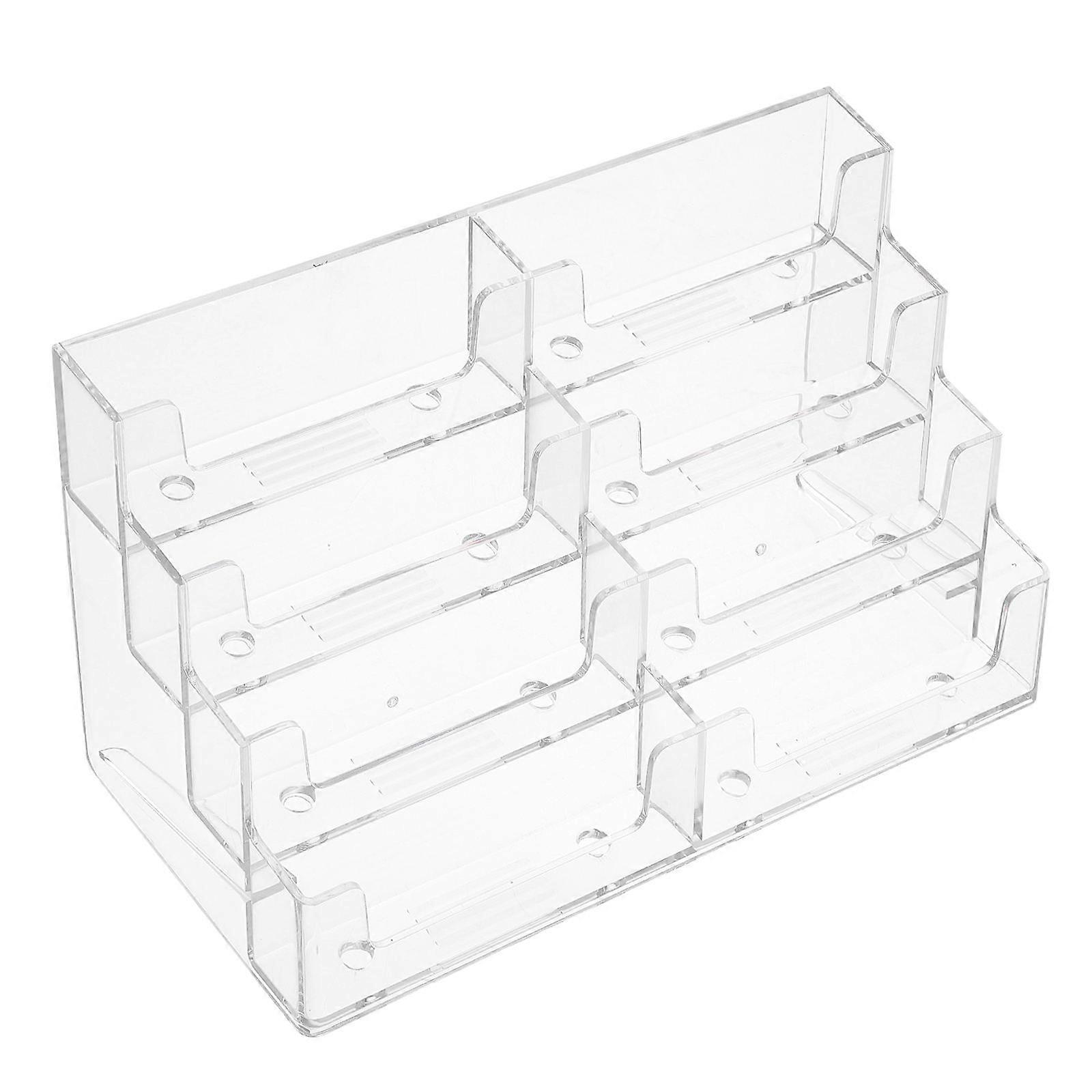 Table Storage Box Acrylic Business Case for Display Use 2Pcs Transparent