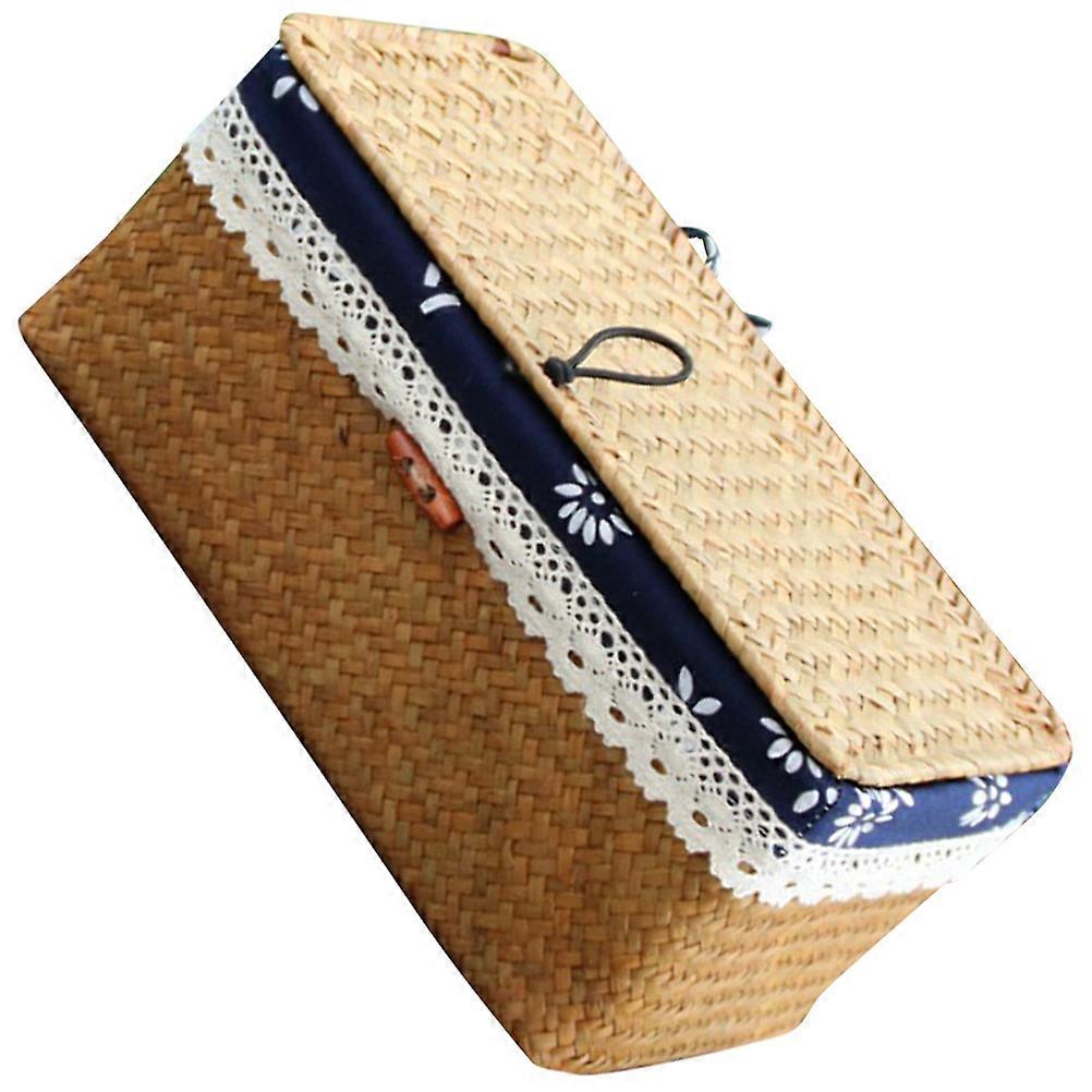 Natural Storage Basket for Desktop Use 3Pcs Weaving Snack Holder