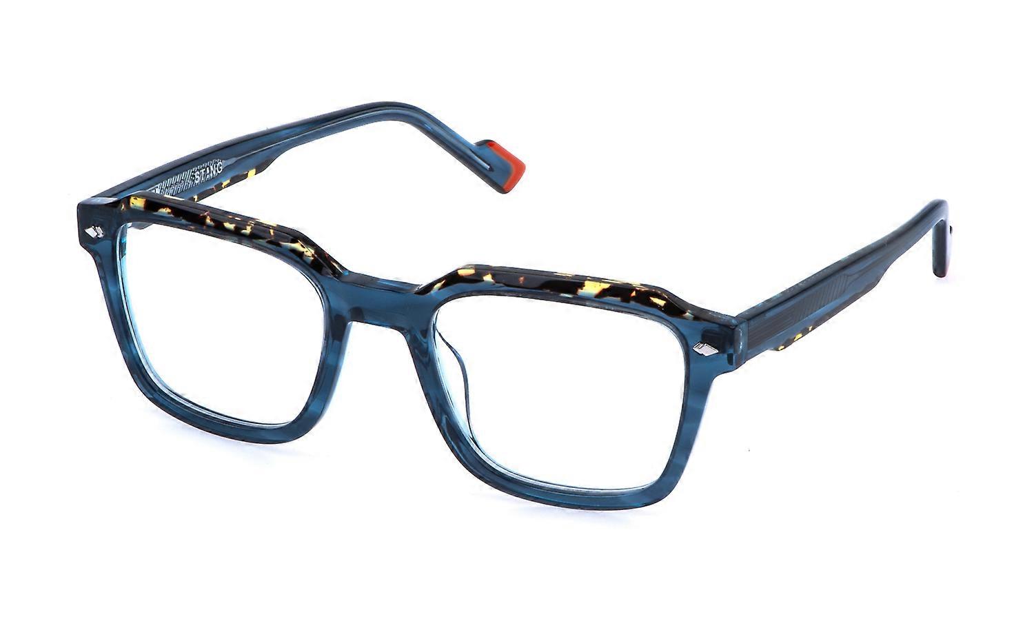Eyewear Frames Sting VST570V 02WC BLU MARINO LUCIDO ONDULATO / BLU TRASPAR 51/21/145 MAN