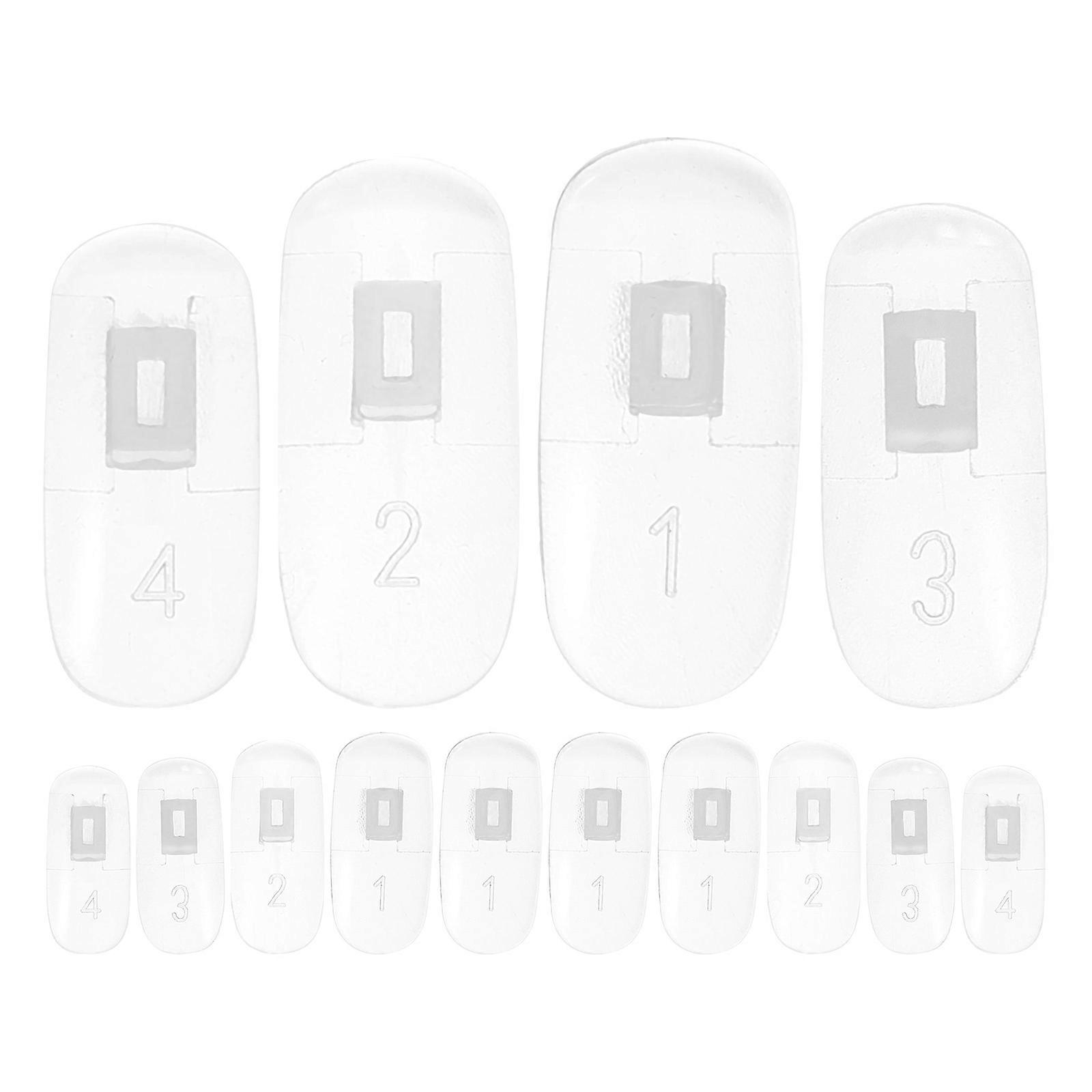 Practice Nail Tips Nail Color Display Tips for Home 100Pcs Clear ABS