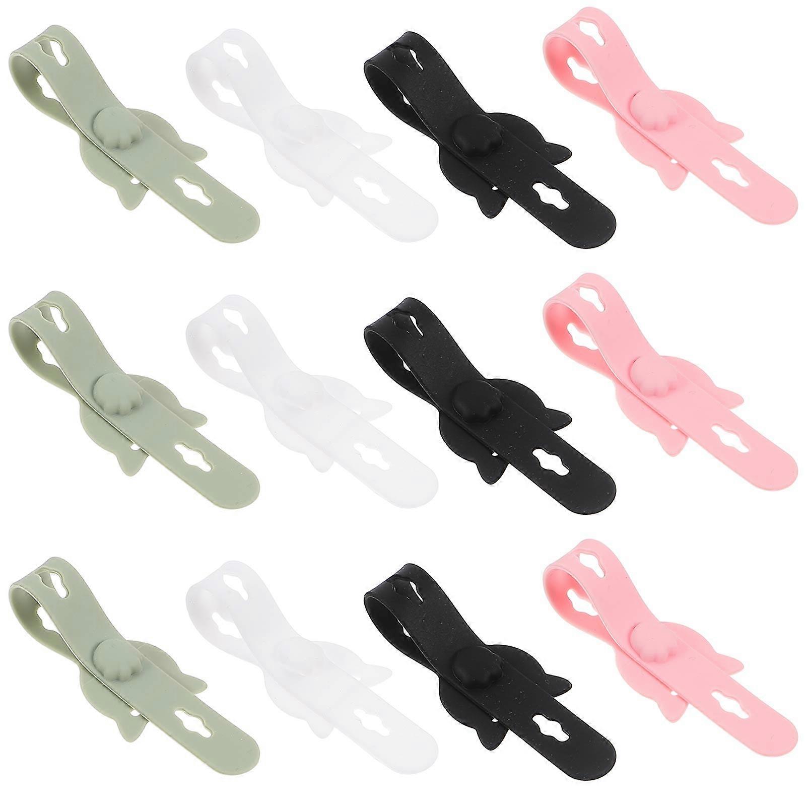 Flexible Silicone Cable Ties Reusable Wire Organizers 36 Pieces