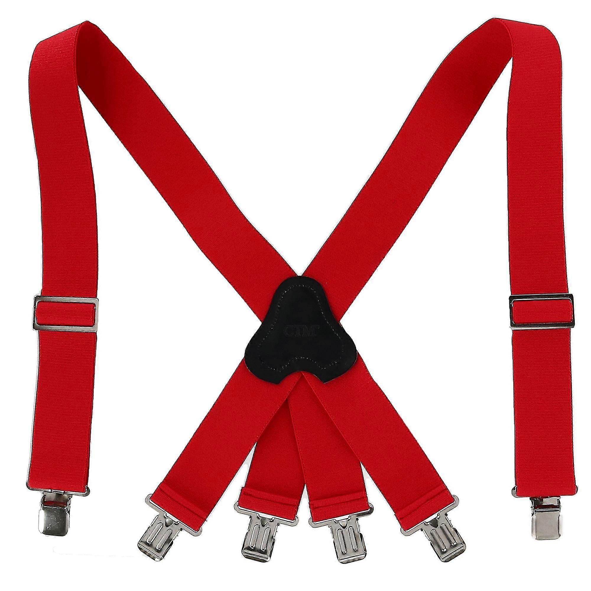 Bretele de pompier CTM elastice cu clemă de 2 inch (bărbați)