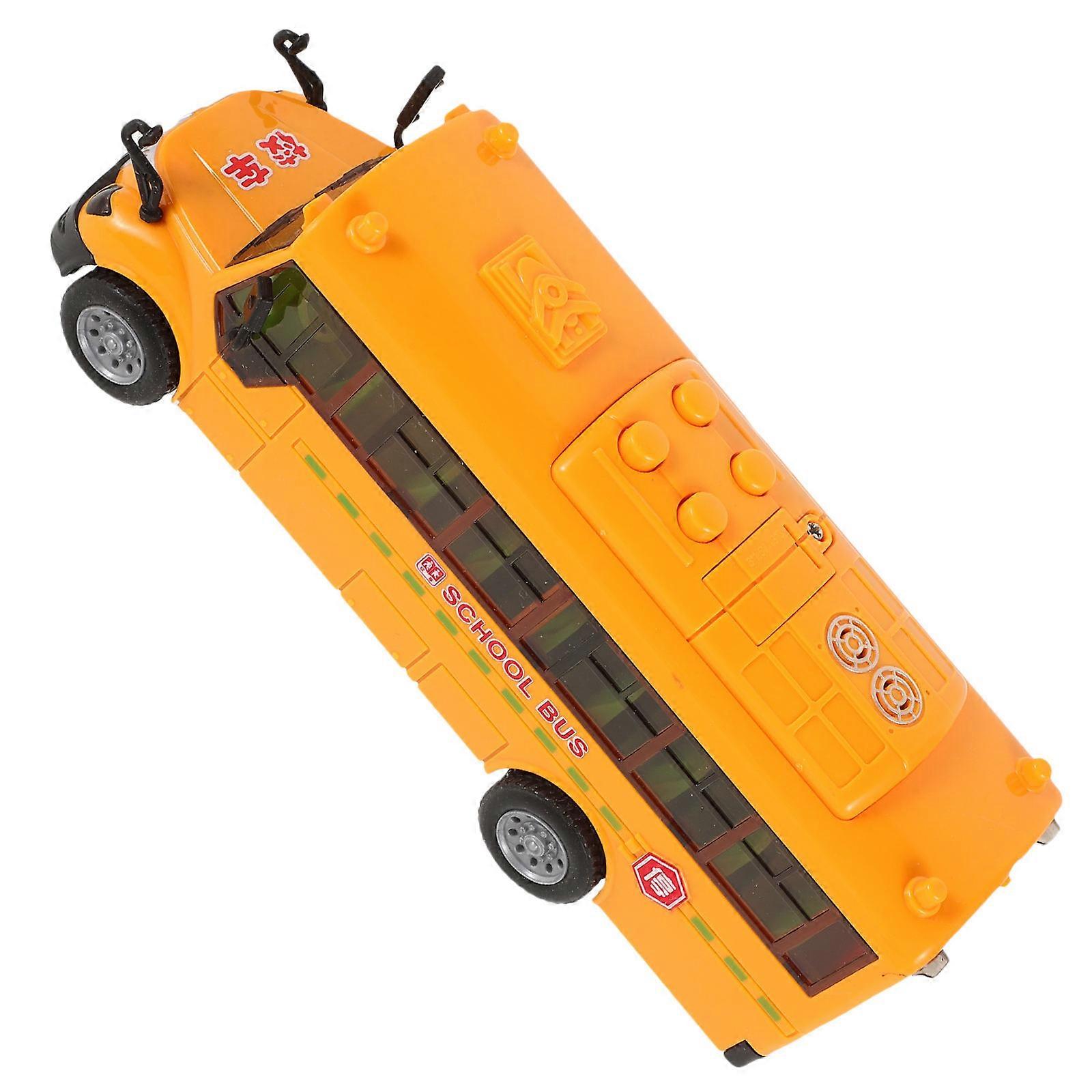 School Bus Toy for Kids Inertia Bus Model with Door Opening