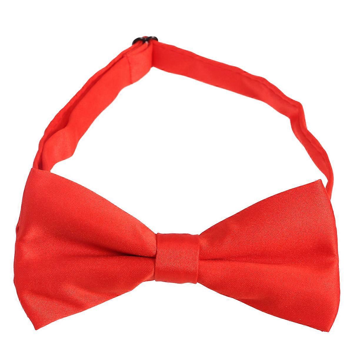 Red Formal Bow Tie Pre-Tied Bow Tie for Men Dressing Adjustable