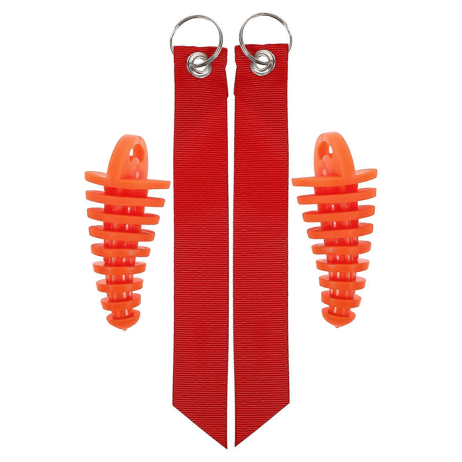 Exhaust Plug Motorcycle Tailpipe Stopper Plug for Motorcycles 2Pcs Orange