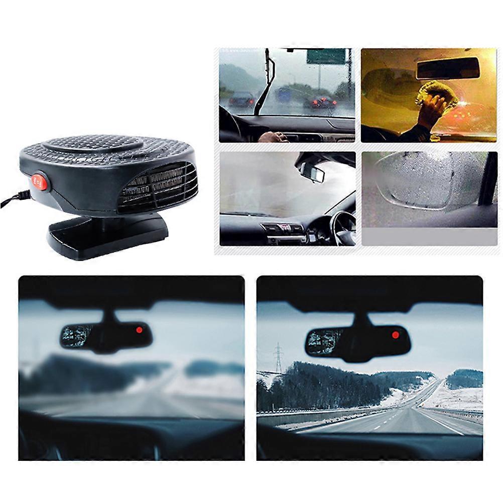 Θερμαντήρας Αυτοκινήτου για Απόψυξη Ανεμιστήρα Θέρμανσης Οχήματος 2 Τεμάχια Μαύρο