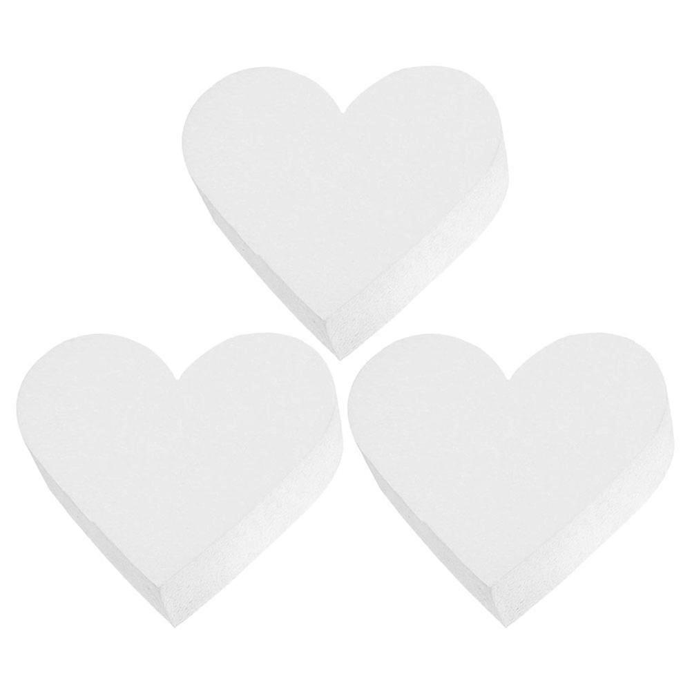 White Heart Shaped Cake Decorating Foam Models Ideal For DIY Arts And Crafts 9 Pcs Set