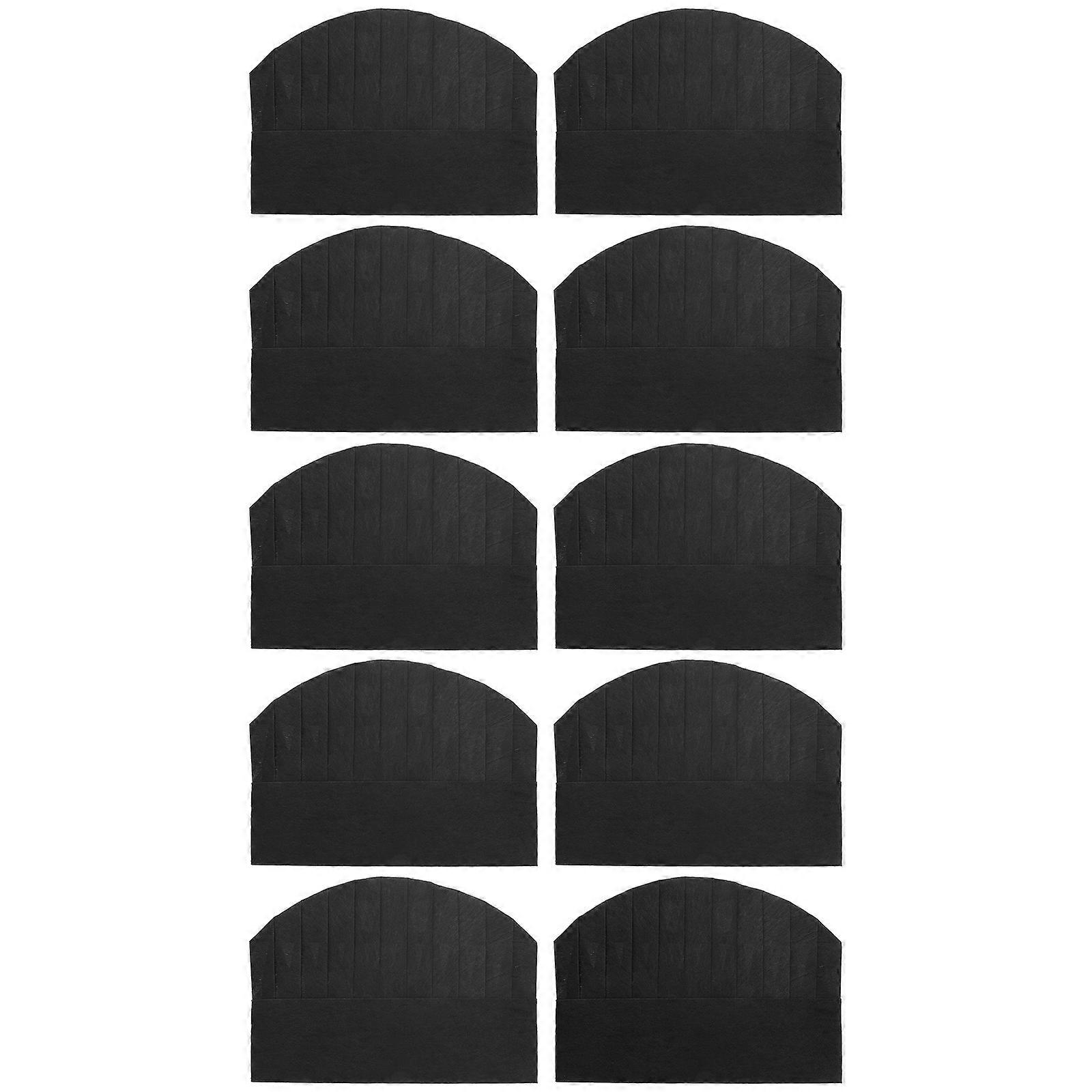 Cooking Hat for Kitchen Use Black Nonwovens 30Pcs Disposable Chef Hats