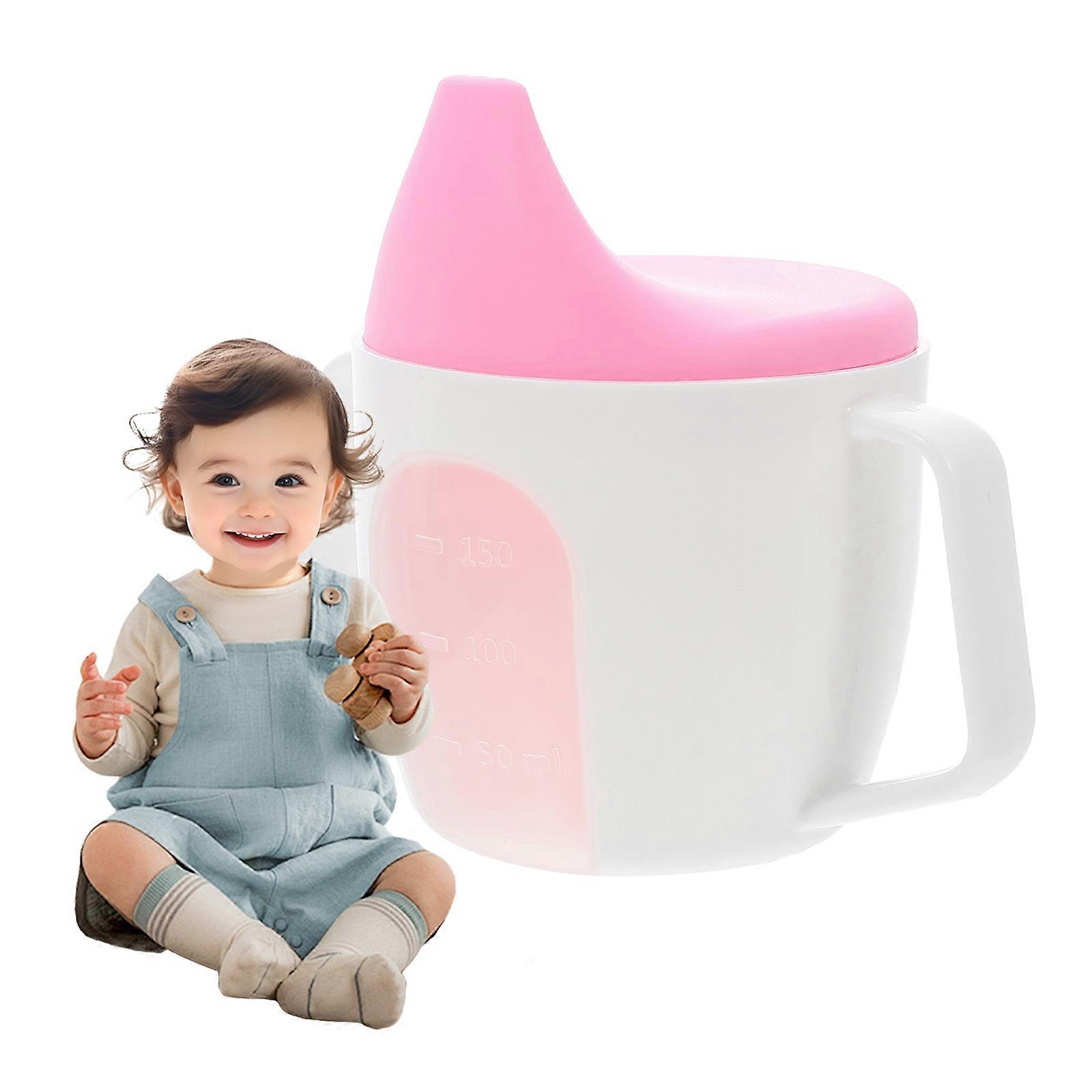 Toddler Water Cup Baby Trainer Sippy Cup Ideal For Daily Use Safe Drinking With Durable PP Material In Pink 1Pcs
