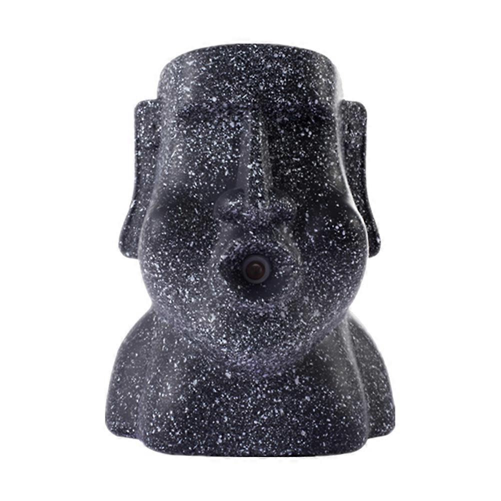 Small Desk Humidifiers Moai Statue Humidifier Hotel Use Grey Moisturizing 1Set