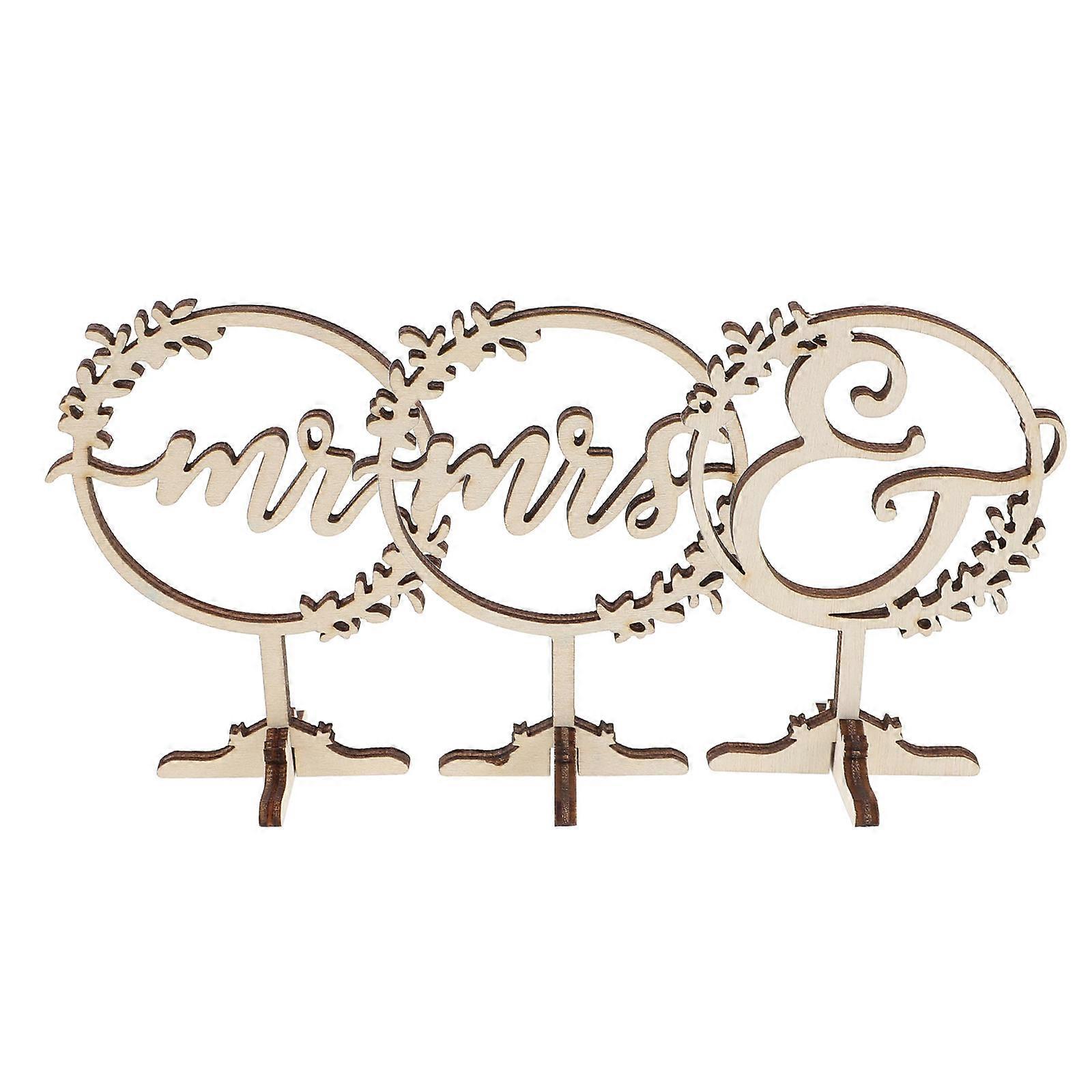 Wedding Sign Desktop Decoration for Romantic Events 2Sets