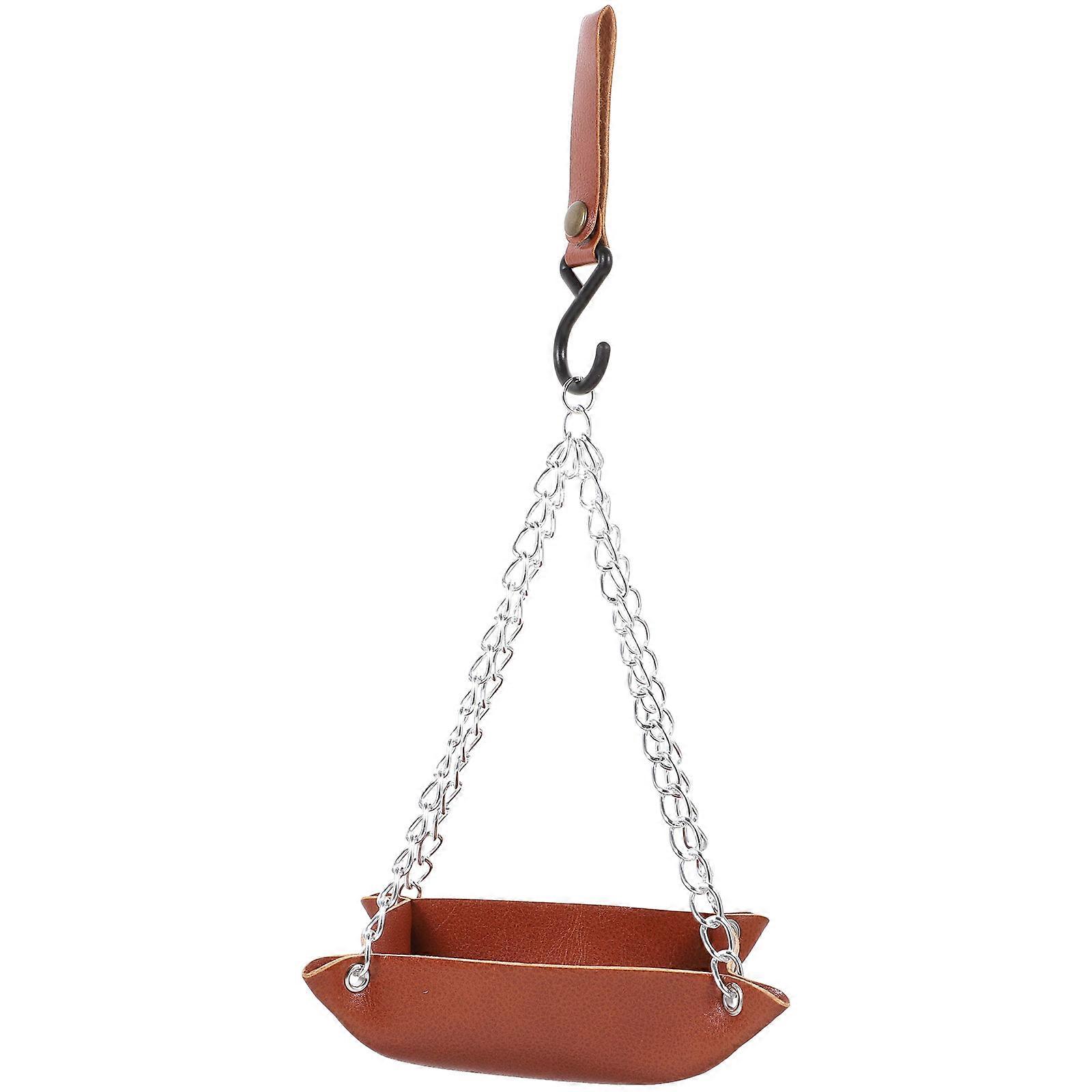 Outdoor Bird Feeder Brown Sturdy Branch Fixing Pet Bird Feeder for Home