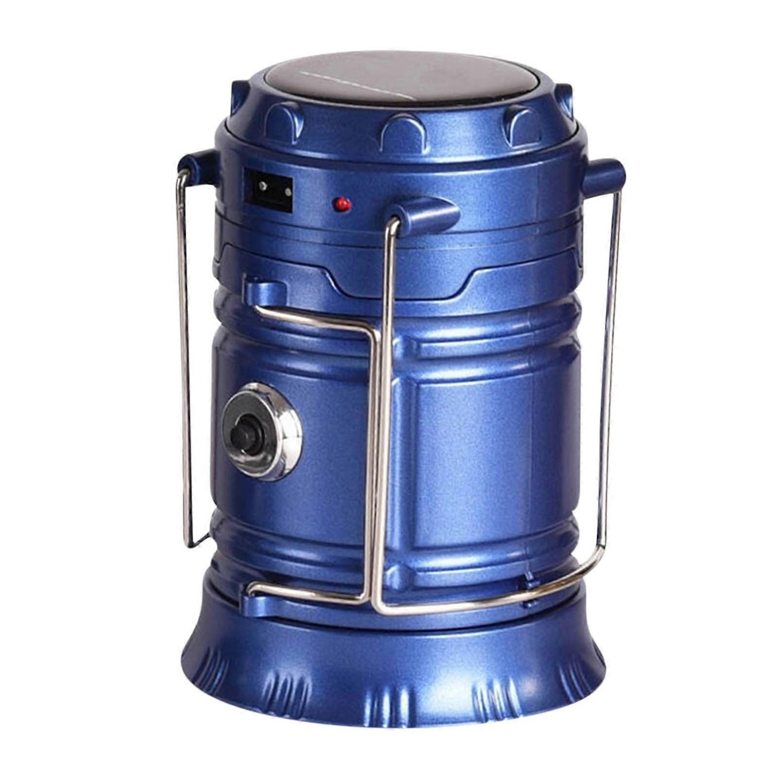 LED Camping Lantern, Solar & Rechargeable, Collapsible Portable Light for Daily Use, Camping, Hiking, Night Fishing, Emergency, Storms (1 Pack)