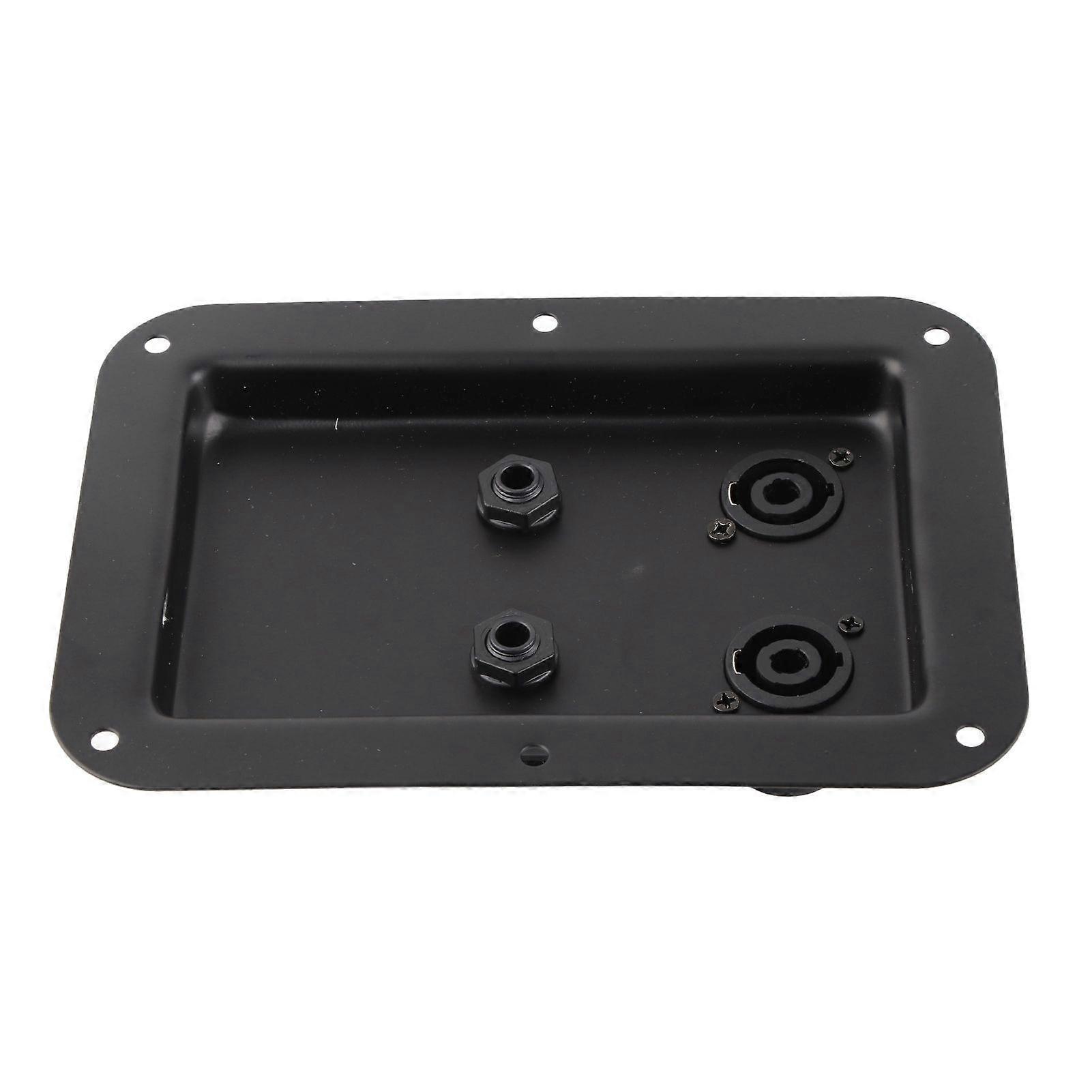 Junction Box 4 Core Socket Jack Plate Dual 6.35 Plug Speaker Junction Box for Stage Sound and Recording Studio