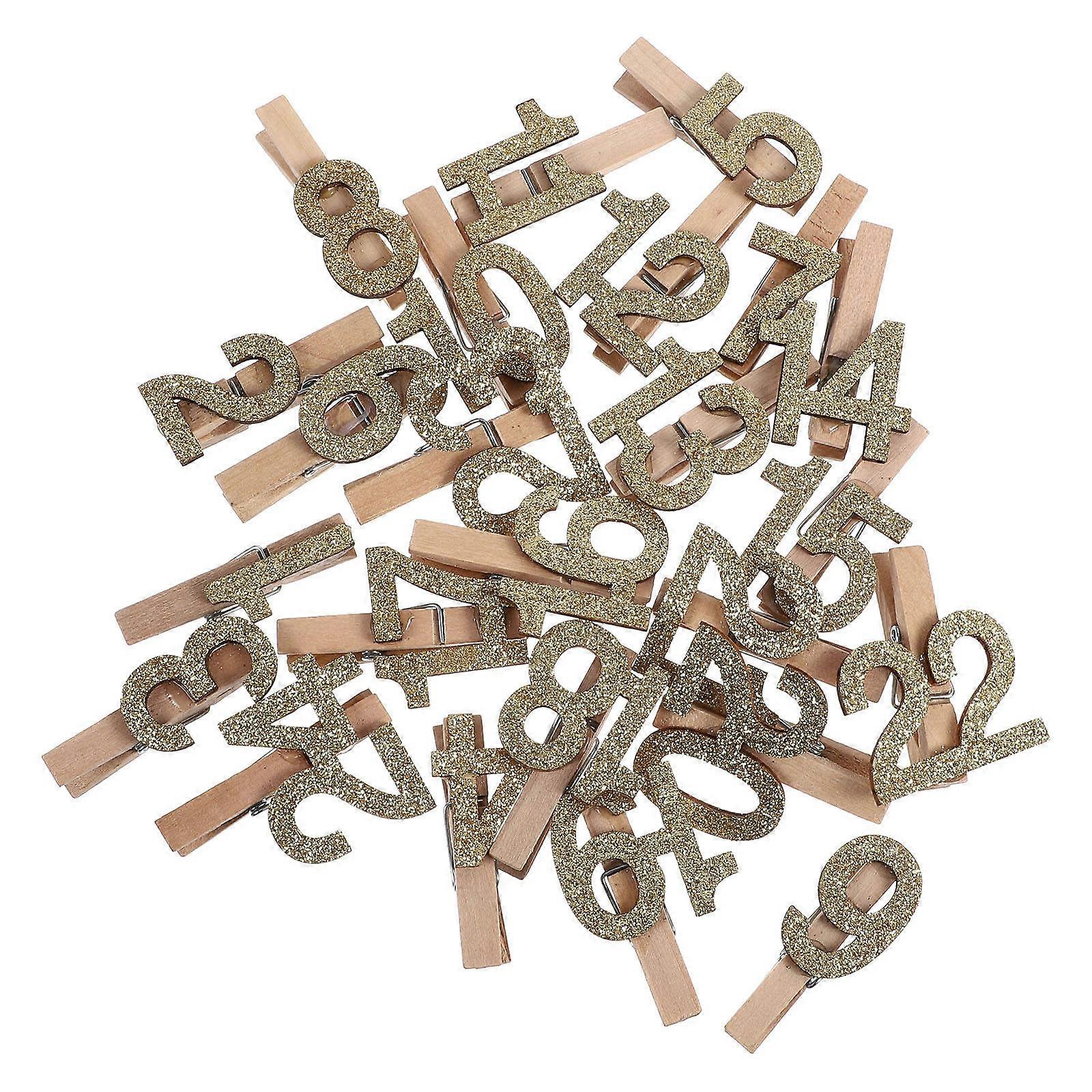 Multi-Function Picture Clamps Wooden Replaceable Clips for Decoration 120Pcs