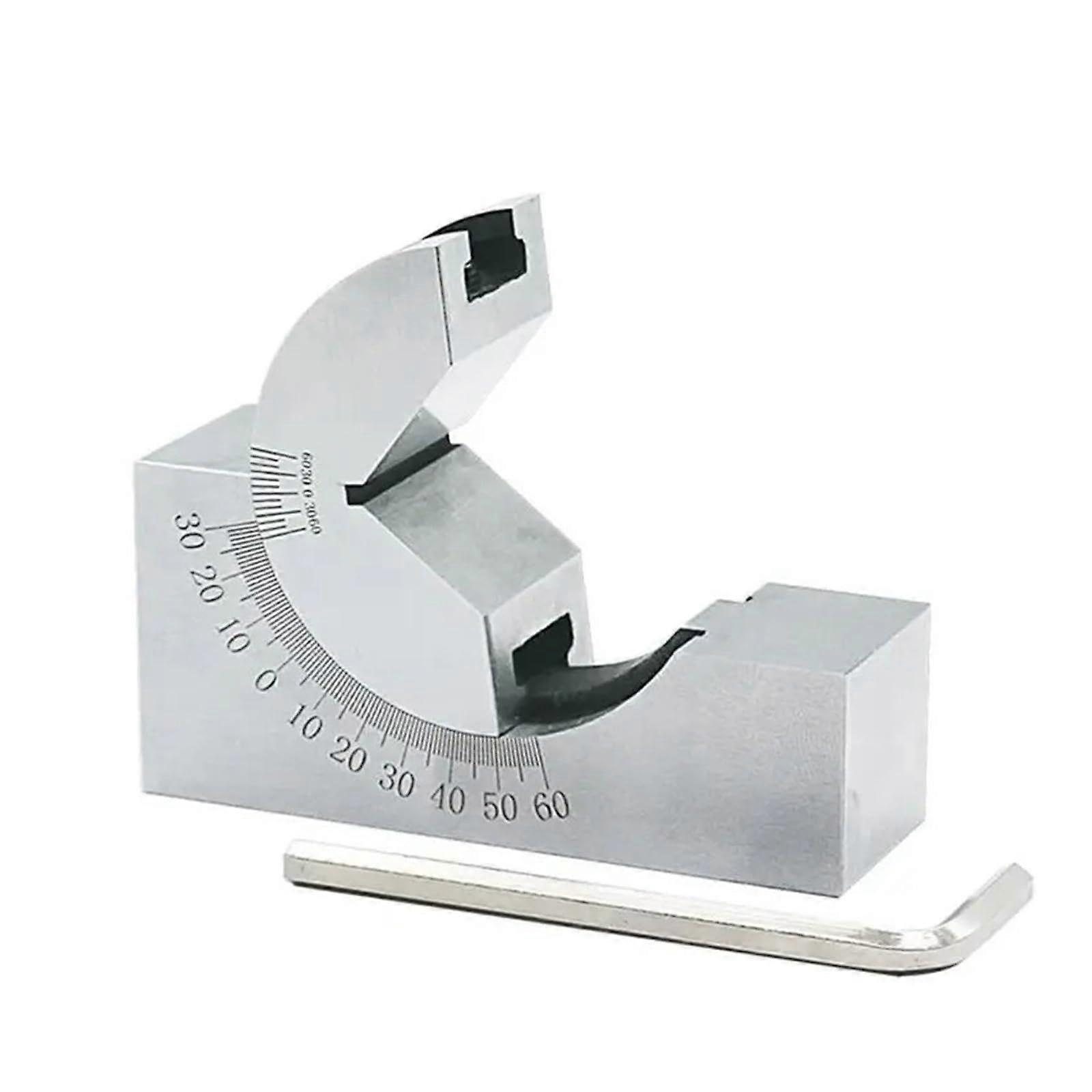 Adjustable Angle Gauge For Milling Lathe Machine, Stainless Steel Angle Block, Precision V Block, 060 Degree, 1 Set