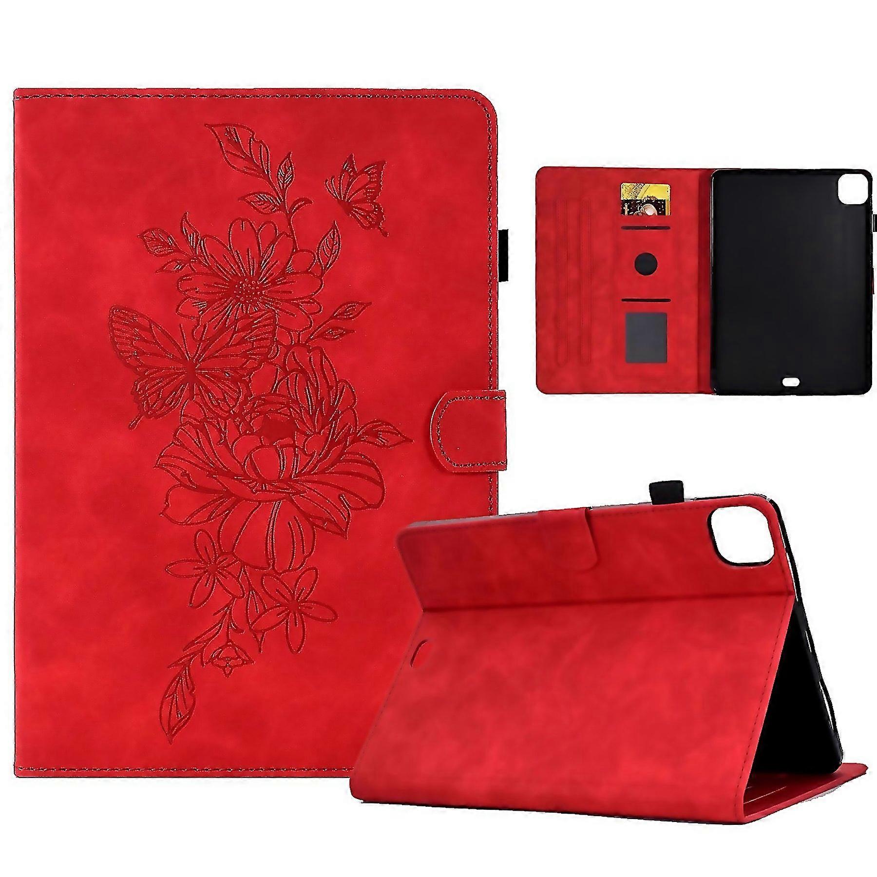 For Peony Butterfly Embossed Leather Smart Tablet Case For Ipad Pro 11 Crafted With Attention To Det