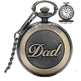 25-26 Men's Pocket Watch, Vintage Style, Quartz Watch With Chain, With Roman Numerals
