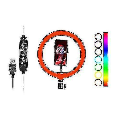 Camera Flash Accessories Camera Flash Accessories 10 Inch Rgb Ring Light Led Colorful Fill-in Light
