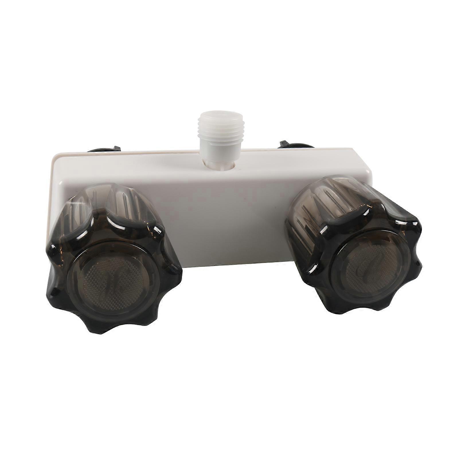 RV Shower Faucet RV Shower Valve Diverter 4” Bathroom Shower Mixing Valve Control for RV Camper with Dual Knobs