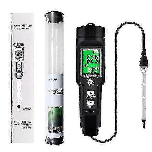 New Ec/temp Soil Tester Waterproof Soil Meter Digital Garden Meter Soil Tester Tools Potted Plants Gardening Agriculture 40% Off