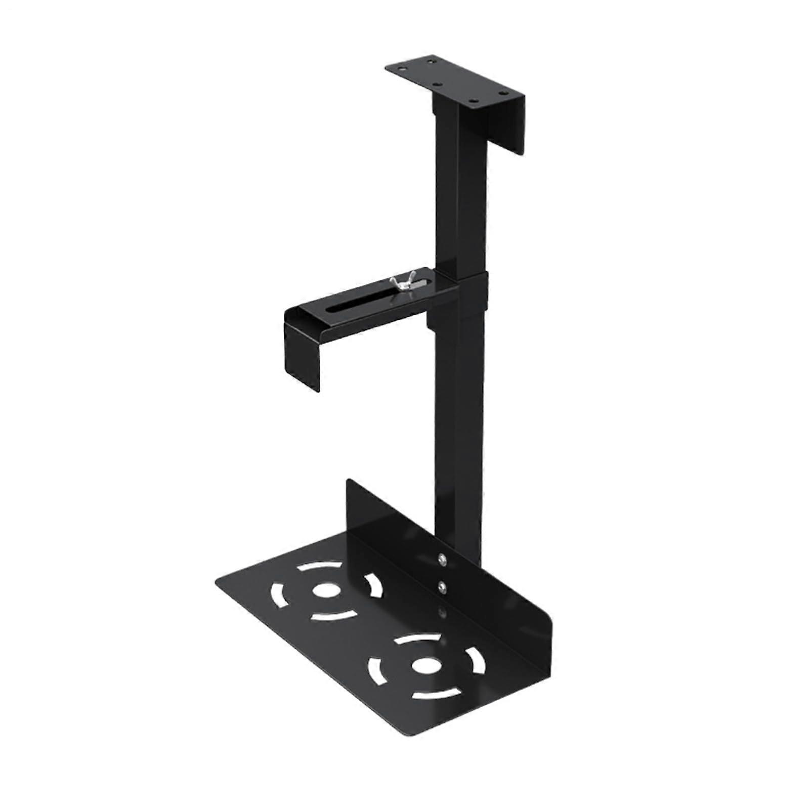 Adjustable Under Desk Pc Mount Height And Width Adjustable Heavy Duty Cpu Holder Fits Computer Cases Black