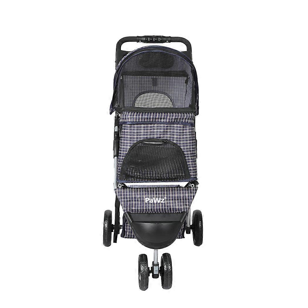 Pawz Large Pet Stroller Dog Cat Carrier Plaid Dog Strollers