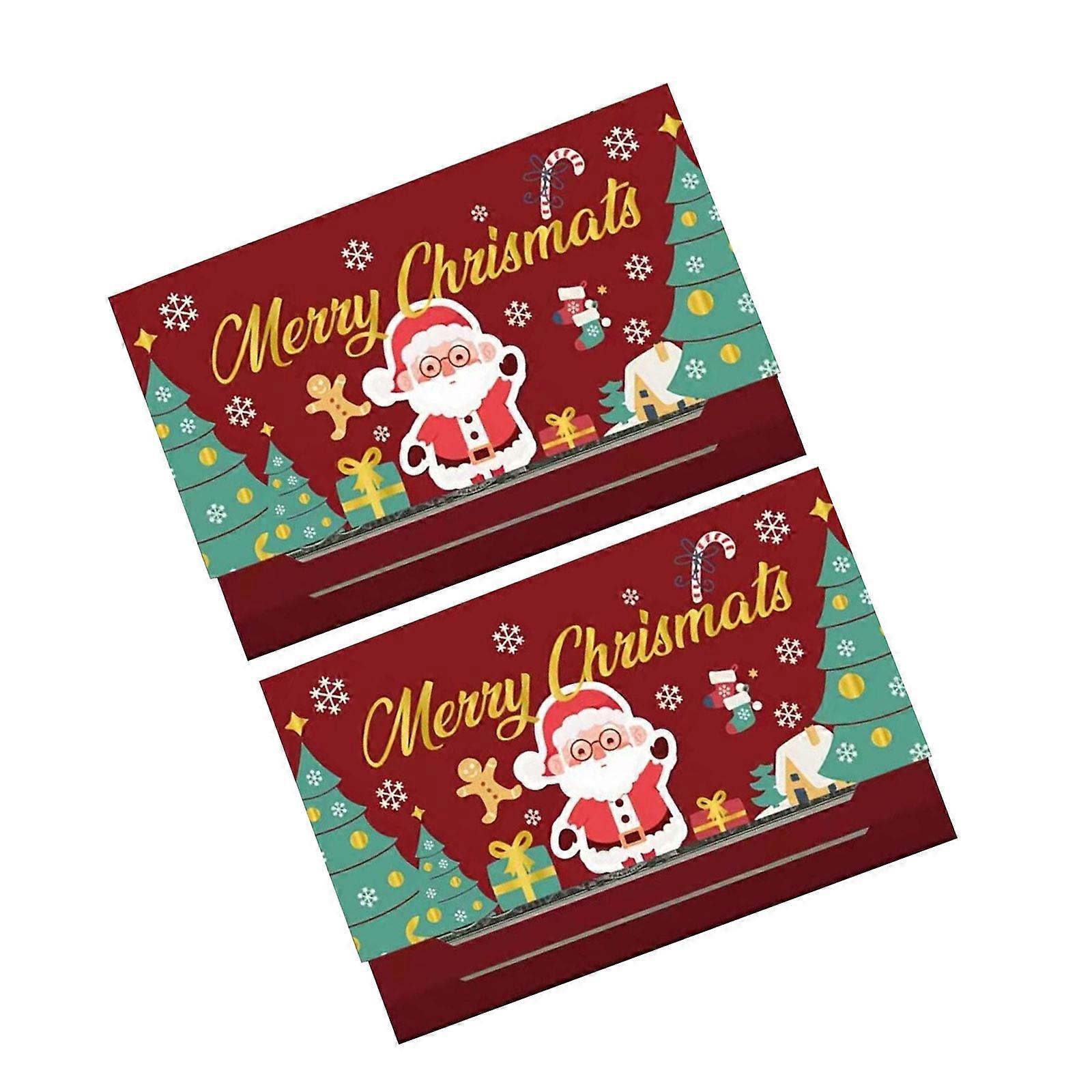 Christmas Surprise Foldable Red Envelope With Concealed Message Space User Friendly Paper Gift Pouches For Holiday Parties Decorations Multicolor