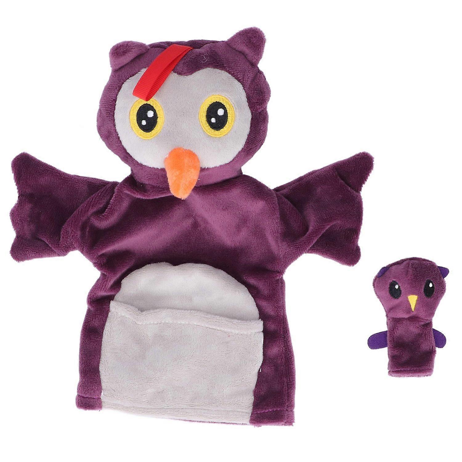 Hand Puppet Parent Child Interaction Plush Cartoon Animal Owl Hand Puppet Toy Doll