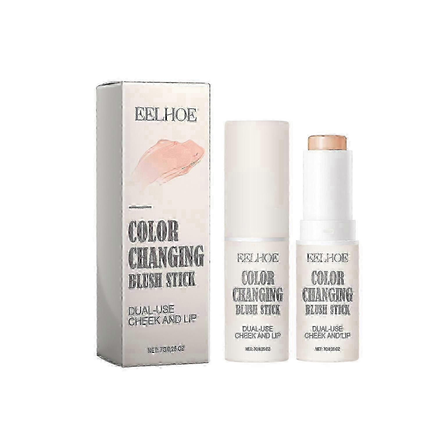 EELHOE Color Changing Blush Stick, Lightweight Natural Transparent Three-Dimensional Contouring Unif