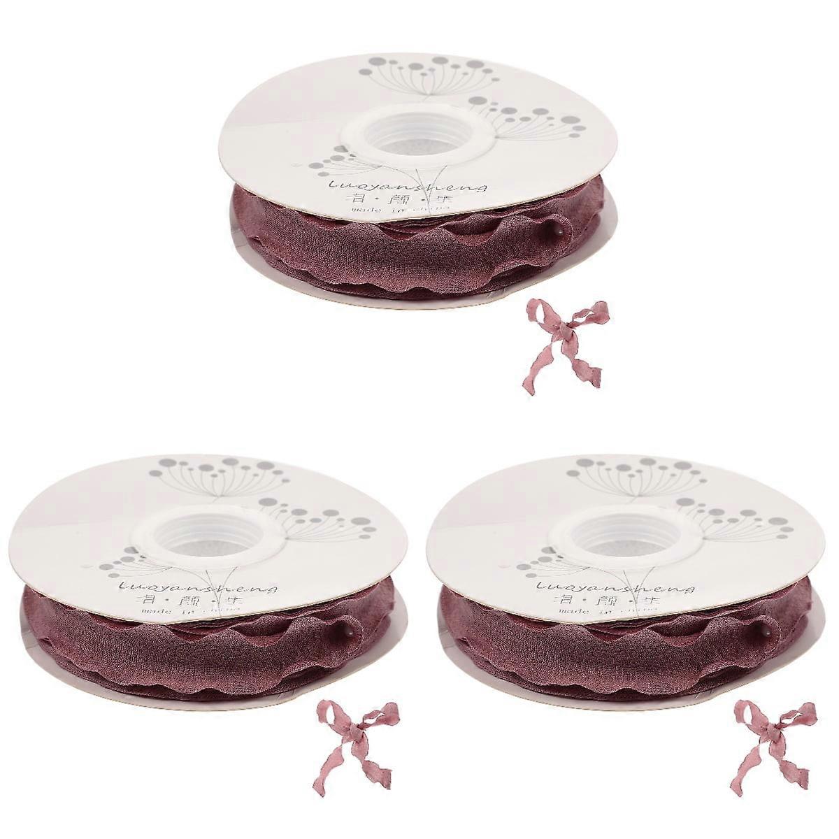 3 Rolls of Household Packing Ribbon Convenient Gift Ribbon Multi-function Craft Ribbon