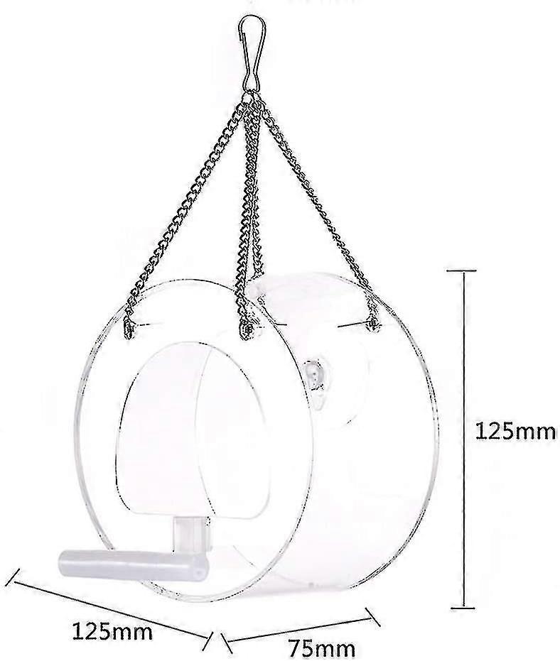 Bird Feeder, Acrylic Window Wild Bird Feeder Hanging Table Suction Per