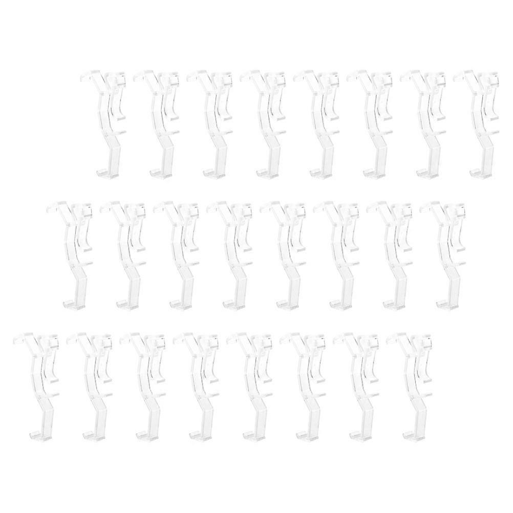 Window Blind Clips Plastic Valance Clip Clear 25Pcs for Home Use